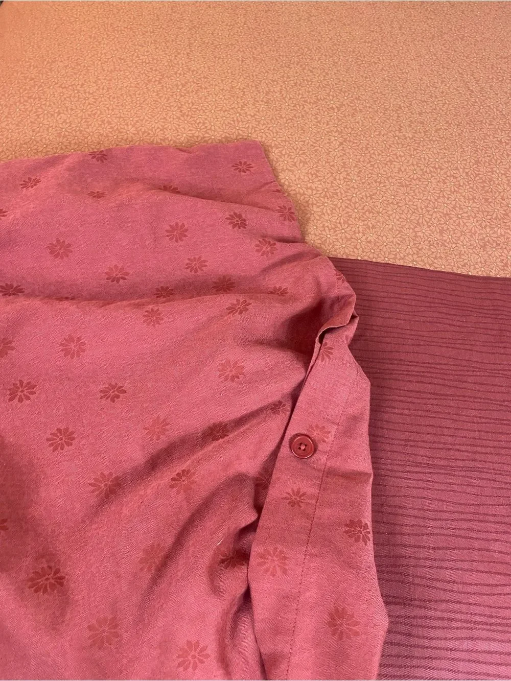 Calvin Klein Striped Comforter in Red and Orange RARE 2007 cotton weave